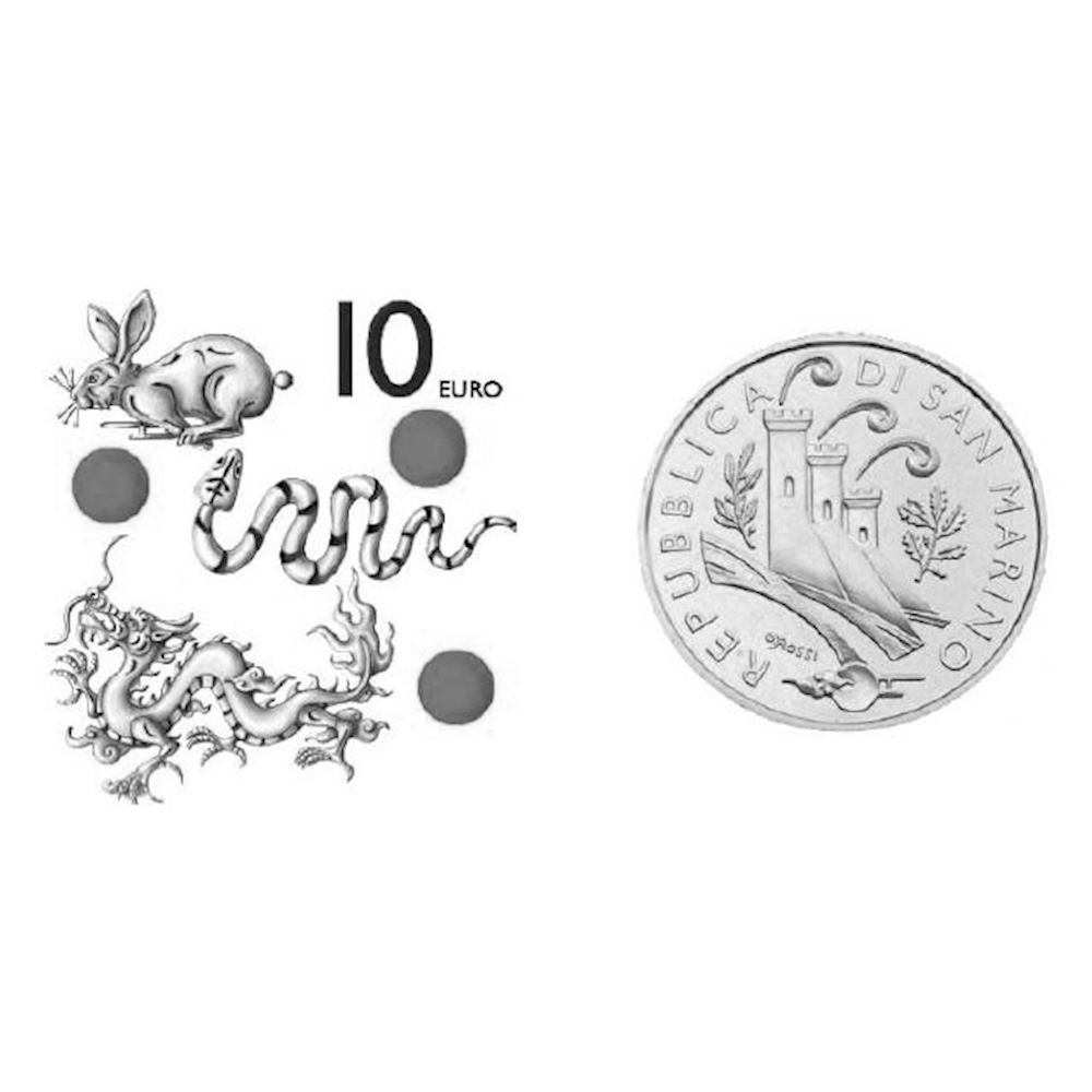 10 Euro San Marino 2023 Serie Calendario Lunare Cinese Serpente 2023