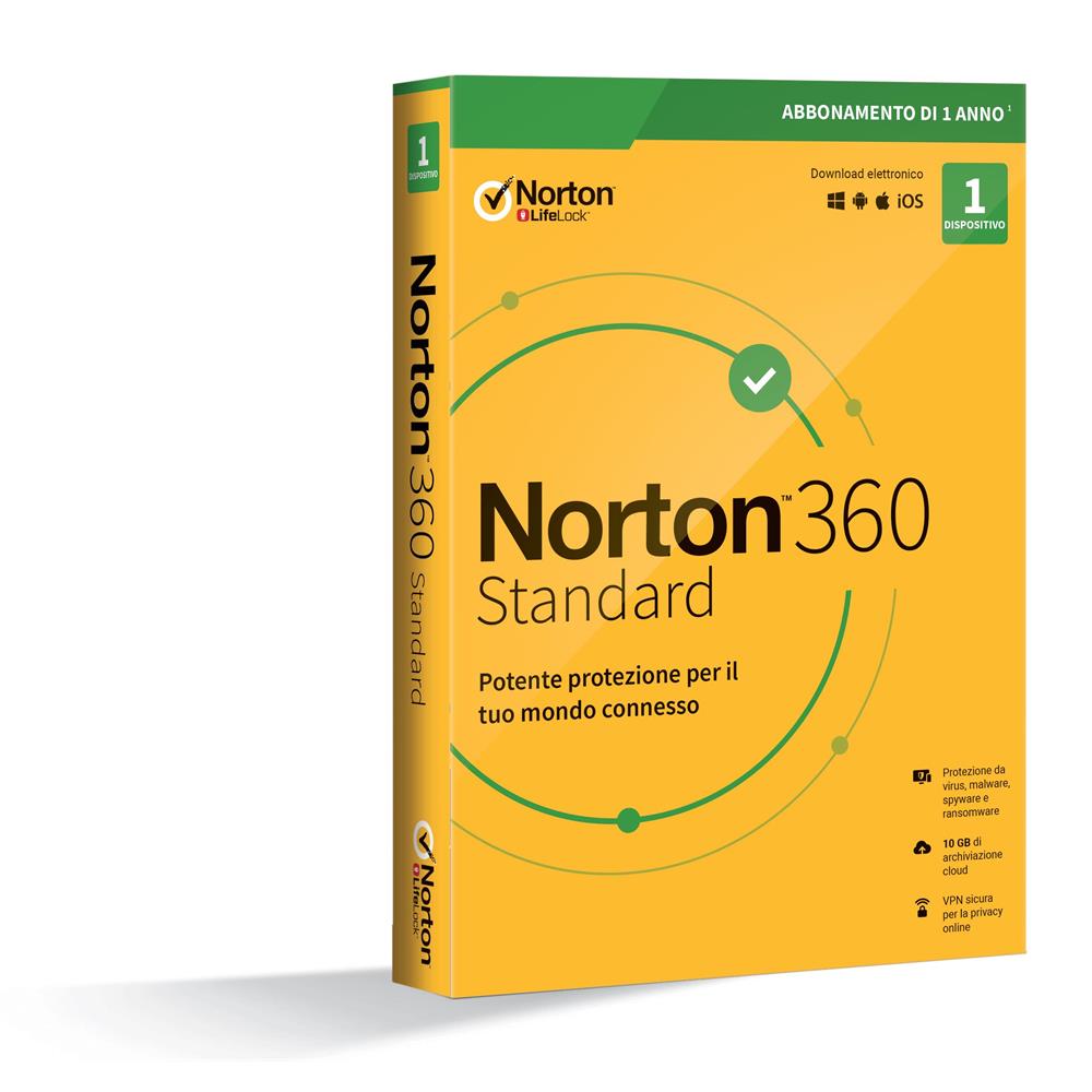 NORTON 5 dispositivi di protezione antivirus All in One 5 PZ 1 ANNO RETAIL 2020 EU 