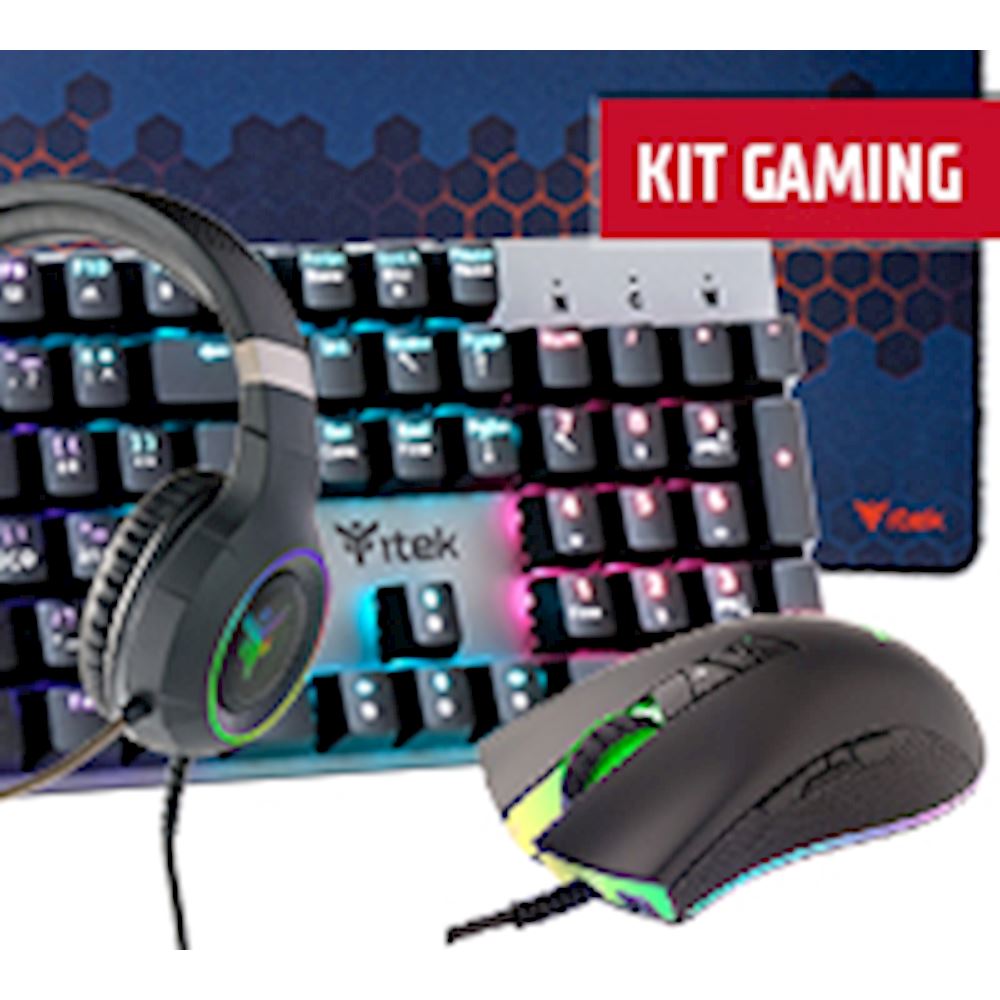 Kit Gaming - Tastiera e Mouse T20 + Mouse Pad XXL E1 + Cuffie H420