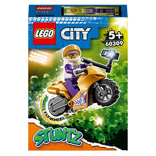 LEGO City Stuntz Stunt Bike da Touring, Moto Giocattolo Carica e Vai con  Minifigure, Giochi per