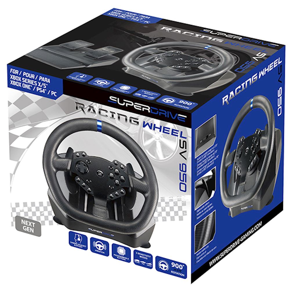 SUPERDRIVE Volante PS4/PC/XONE/XBX Racing Wheel SV 950 ACCESSORI CONSOLE -  Negozio di Videogiochi e Giochi