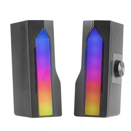 Casse Altoparlanti Stereo Usb 2.0 Con Luci Led Pc Gaming Rgb Speaker Tv Mp3  A5005 