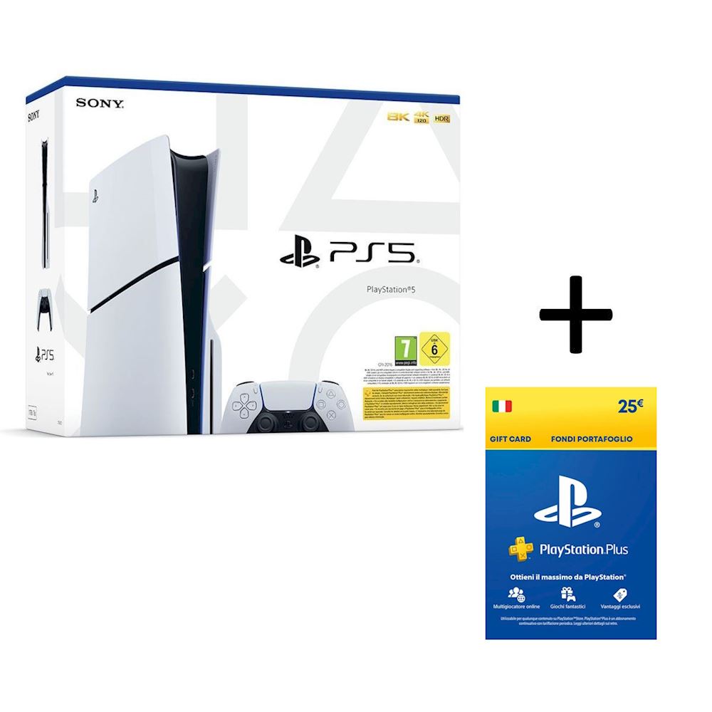 PlayStation 5 D Chassis Slim (CON DISCO) + RICARICA PSN 25€ - GARANZIA  ITALIA 24 MESI -DISPONIBILITÁ IMMEDIATA