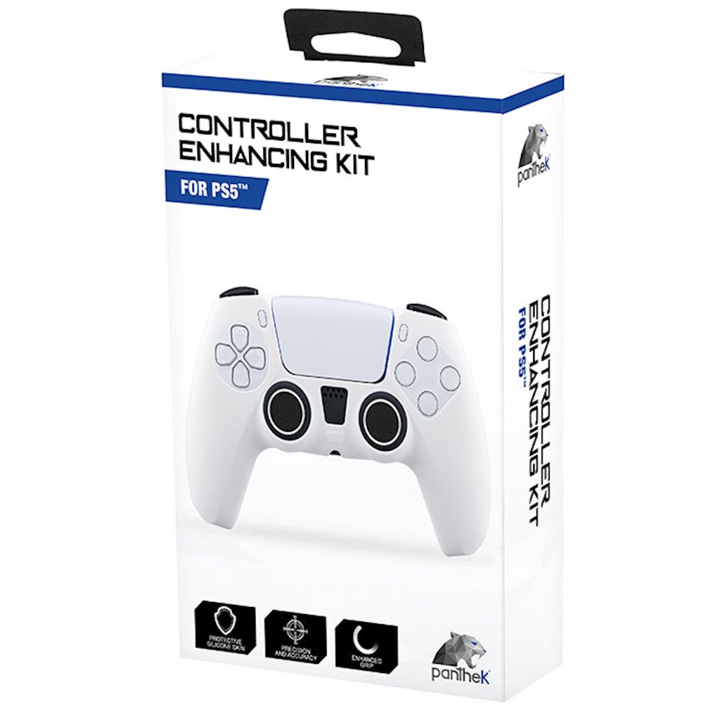 PANTHEK PS5 Controller Skin White + Gommini Black & White ACCESSORI CONSOLE  - Negozio di Videogiochi e Giochi