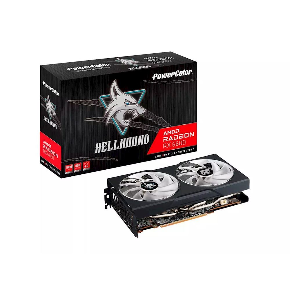 PowerColor Hellhound Radeon RX 6600 8GB GDDR6 PCI Express 4.0 ATX Video  Card AXR - GARANZIA ITALIA 24 MESI SCHEDE VIDEO - Negozio di Videogiochi e  Giochi