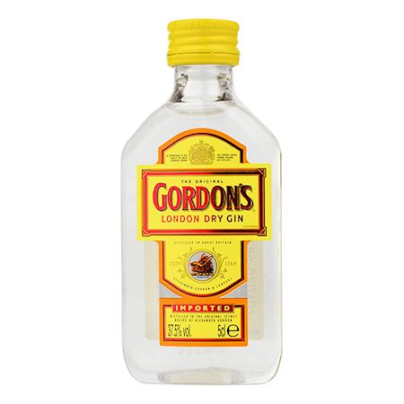 GIN GORDON\'S LONDON 40% - Enoteca ML.50x12pz Giulianelli, storici MIGNON Liquori Gin Vini Antica DRY PET e