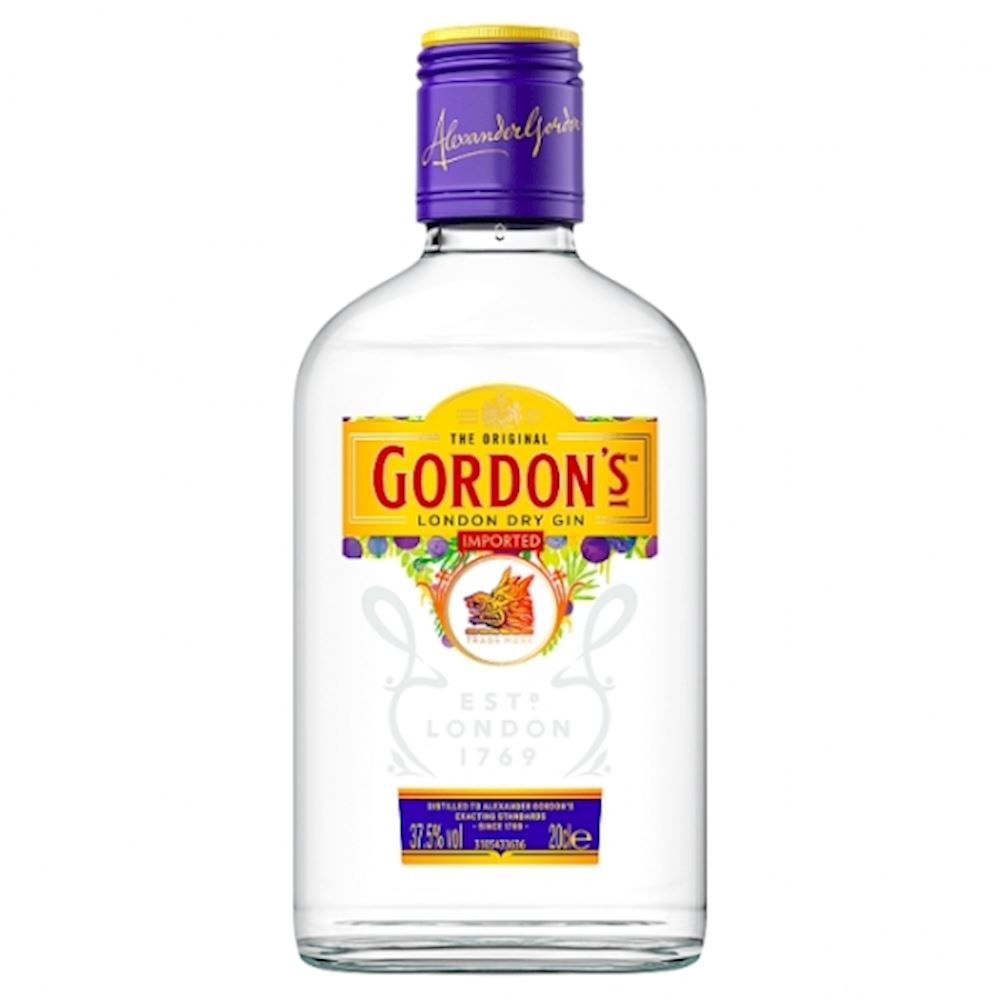 GIN GORDON\'S e DRY Enoteca FLASK - 43% Gin Antica Liquori Giulianelli, Vini LONDON storici CL.20