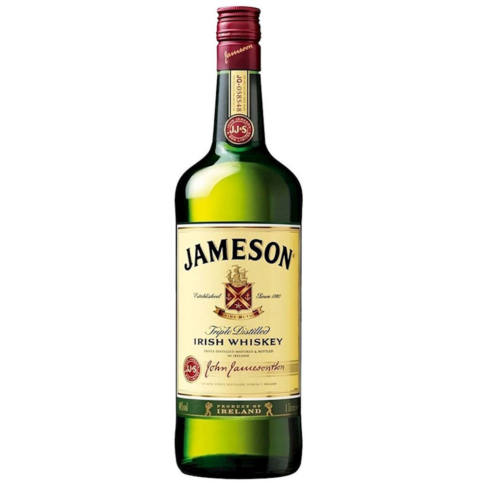 large bottle of jameson whiskey