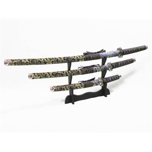 set-katana-wakizashi-tanto-seta-blu-oro