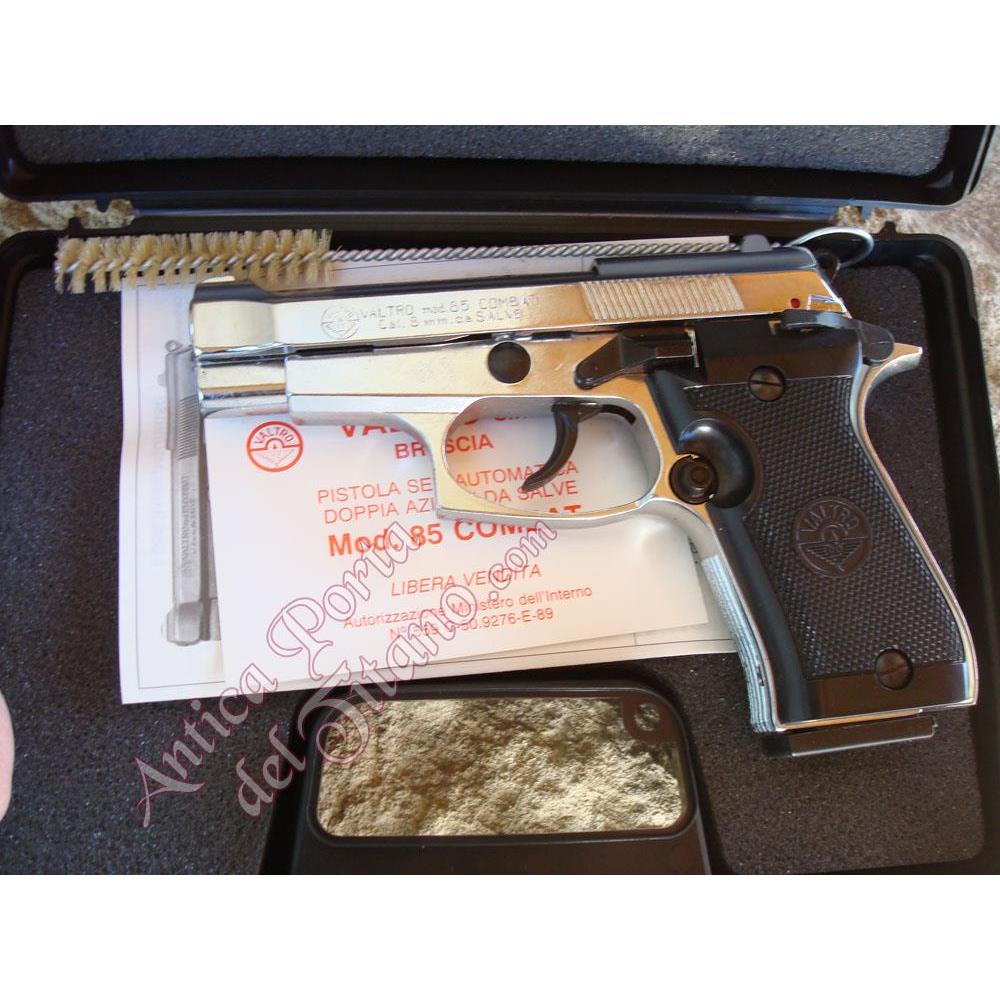 Pistola A Salve Valtro M85 Combat Scarrellante Silver Salve - Antica 