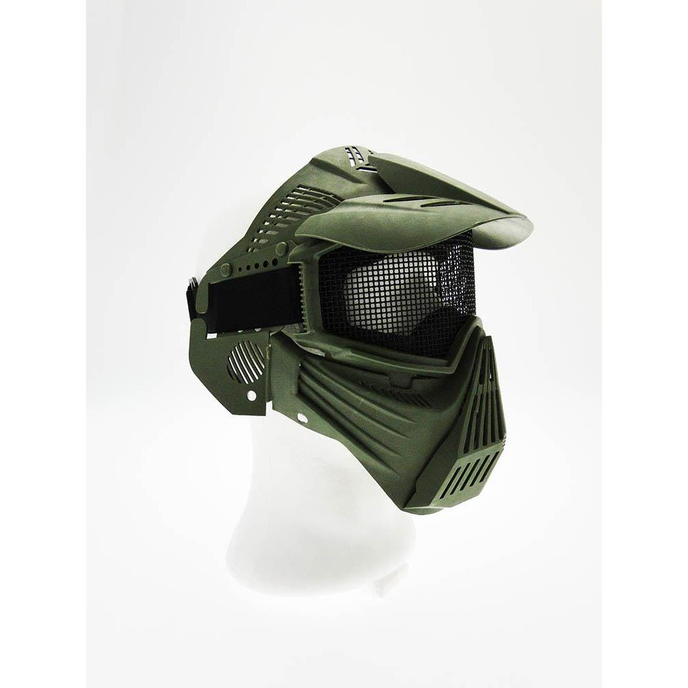 Maschera softair protezione totale verde softair 