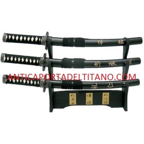 set-3-katana-ultimo-samurai-mini-dovere-sincerita-onore-tavolo