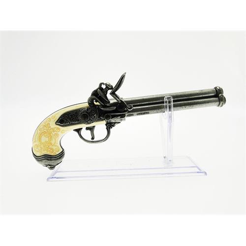 pistola-italiana-tripla-canna-1680-lorenzoni-calcio-bianco