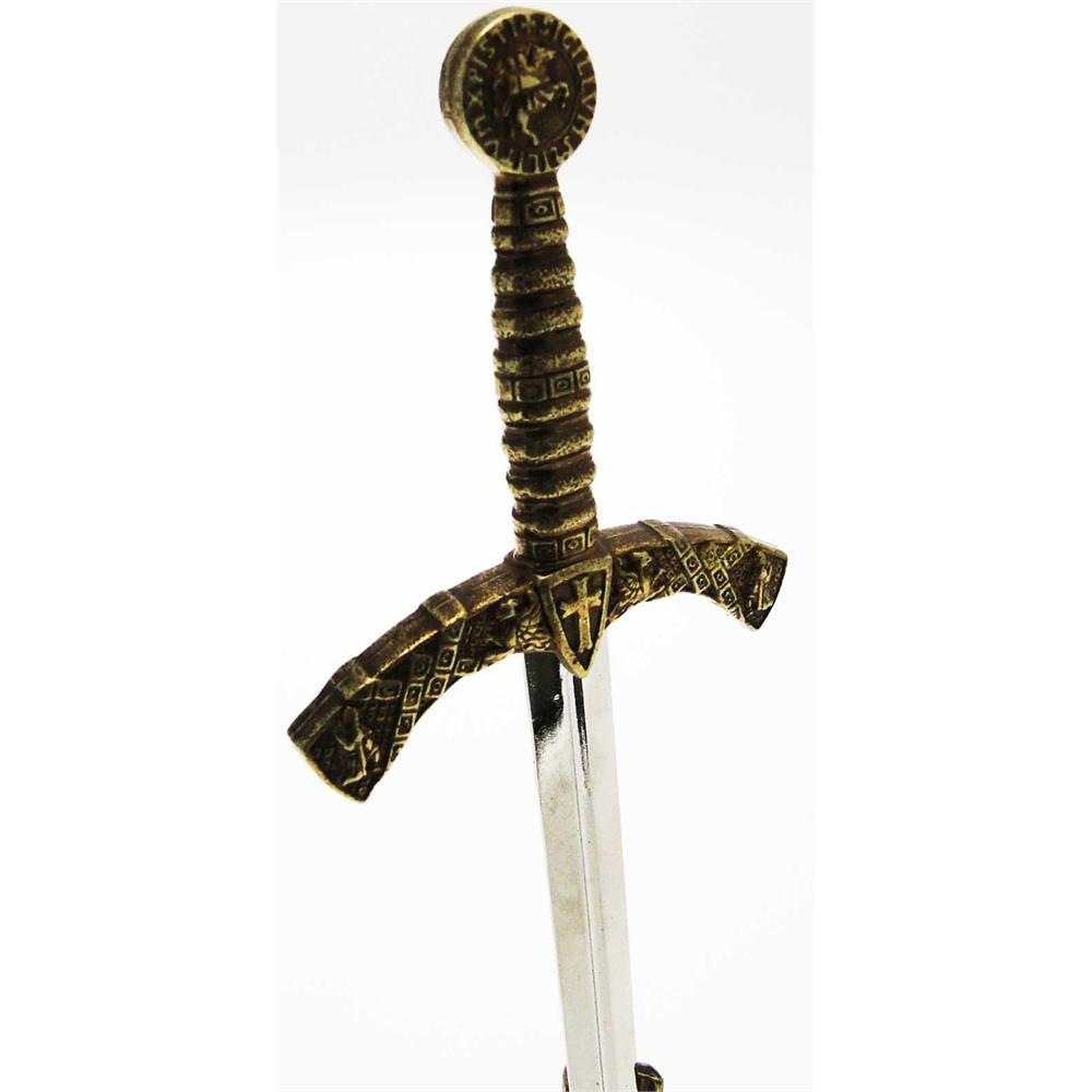 Tagliacarte A Spada Antico - Coltello Per Aprire Buste, In Metallo, Design Retrò Per Ufficio - Foto 8