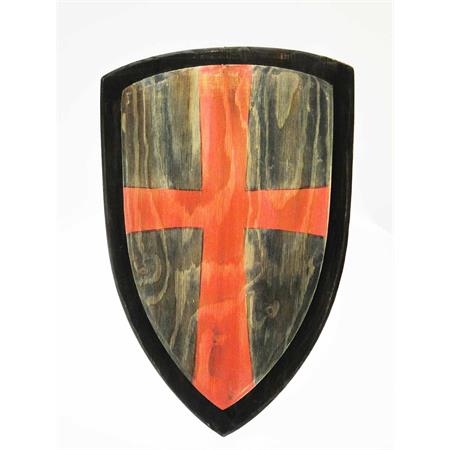 Scudo romano in legno con finiture in metallo ottonato Scudi medievali