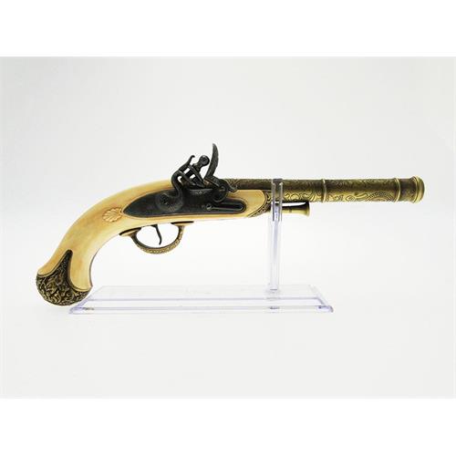 pistola-antica-pirata-del-giglio-effetto-avorio-33-cm