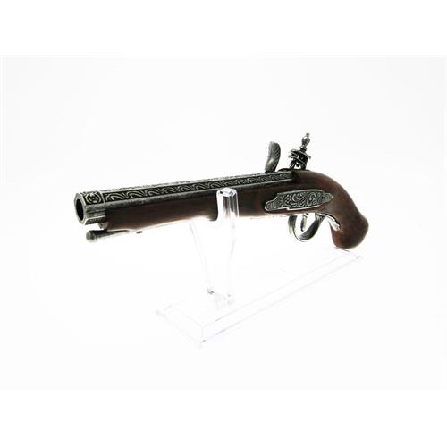 pistola-antica-pietra-focaia-in-legno-con-canna-grigia-del-1760