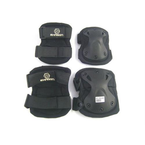 set-ginocchiere-gomitiere-nere-exagon