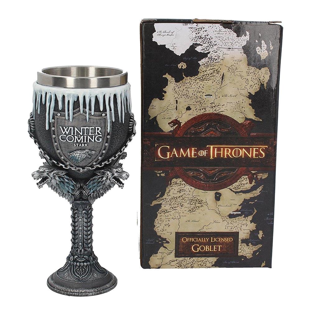 Calice Originale Game of Thrones Deluxe Vino 200 ml con inserto estraibile acciaio inox Fate e