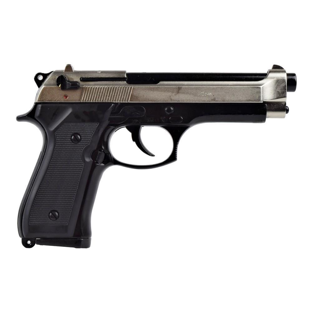 Pistola a salve M92 bicolor carrello