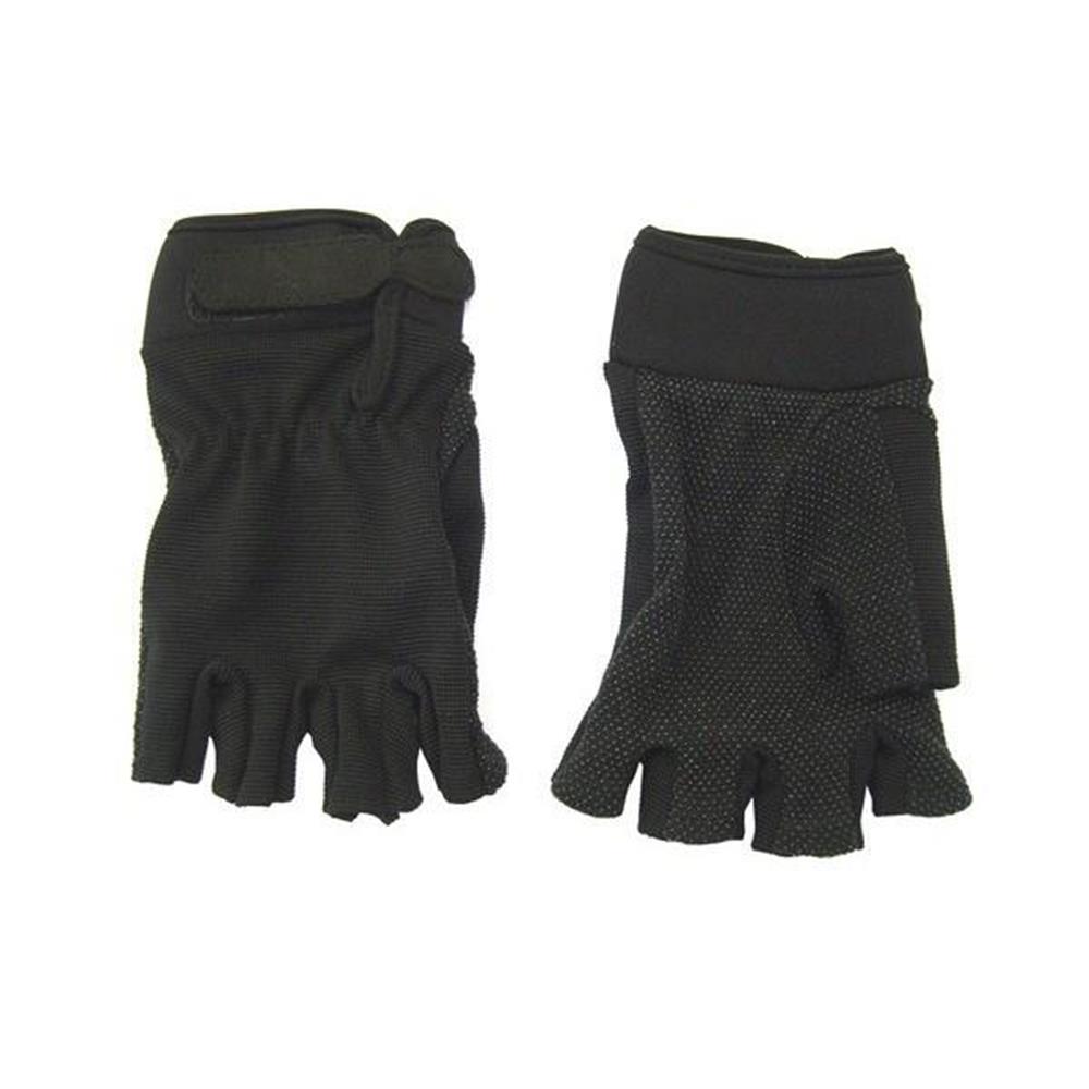 2 paia di guanti unisex a mezze dita, invernali, elasticizzati