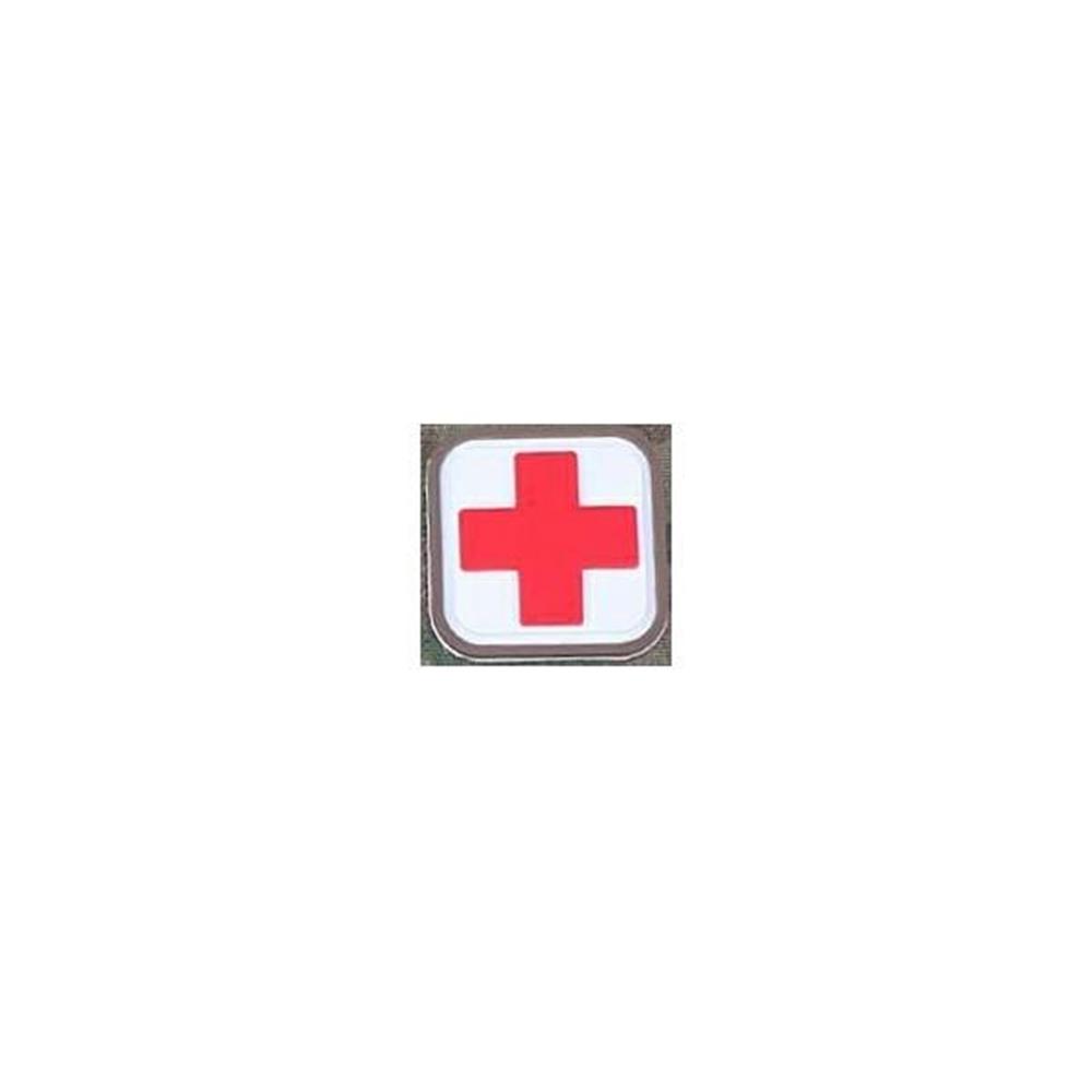 Medic Croce Rossa Bianco Airsoft PVC Patch Morale Toppa 