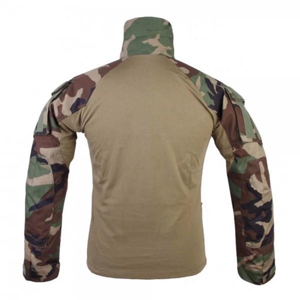 Camicia Tattica G3 Con Gomitiere Rimovibili – Combat Shirt In Cotone/poliestere Per Softair, Aria Aperta E Caccia (maniche Rinforzate E Tasche In Velcro)