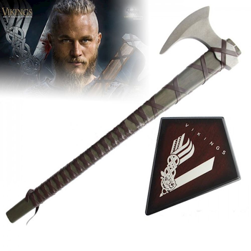 Ascia in acciaio Vikings cosplay re Ragnar Lodbrok Lothbrok 66 cm  Trovaprezzi - Antica Porta del Titano: armeria a San Marino e softair shop  online