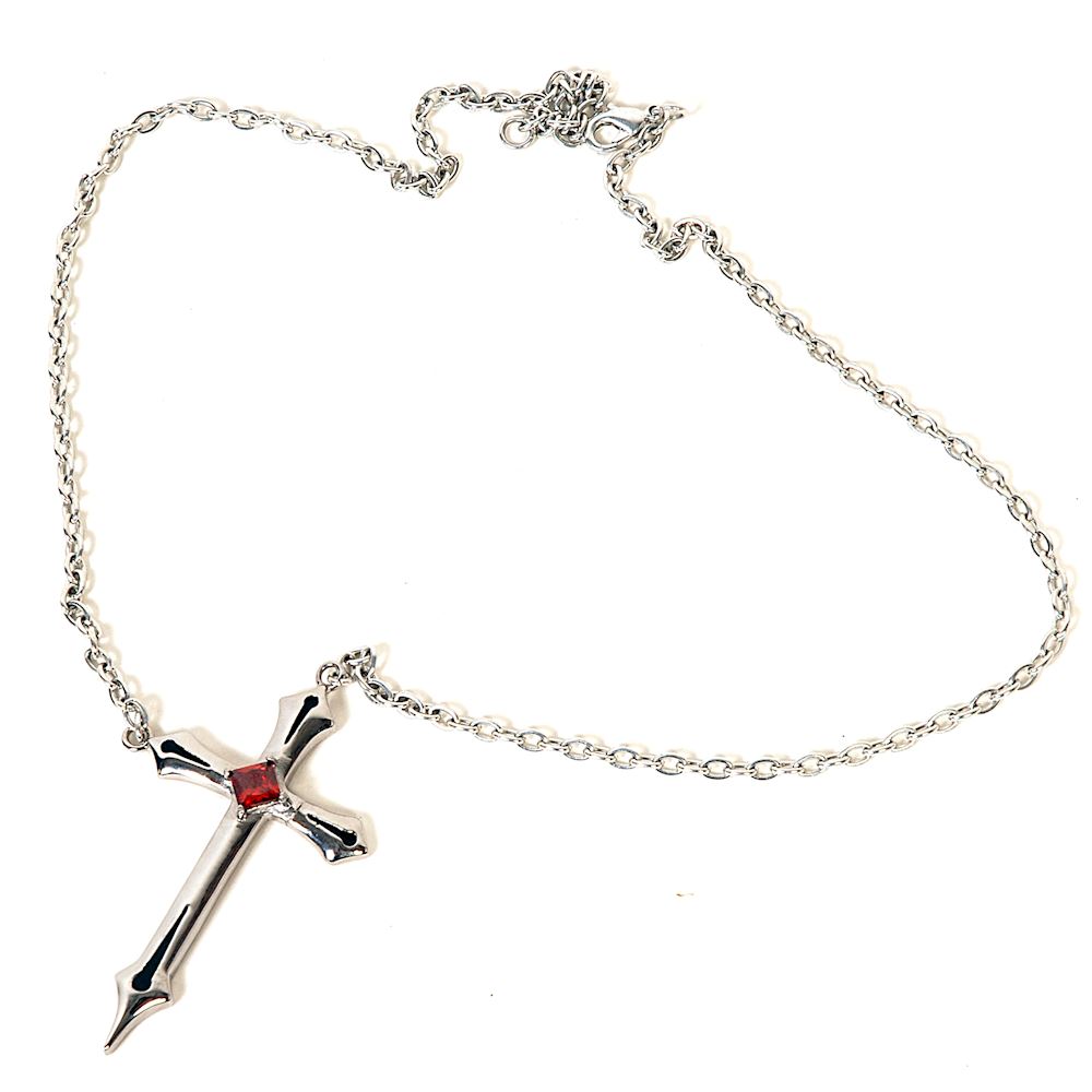 Collar con colgante de corazón rojo y rosa gótica, Emo Grunge gótico
