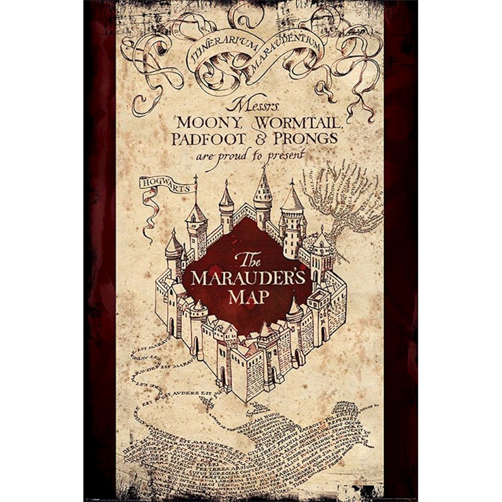 Poster Mappa del Malandrino Harry Potter - Antica Porta del Titano: armeria  a San Marino e softair shop online