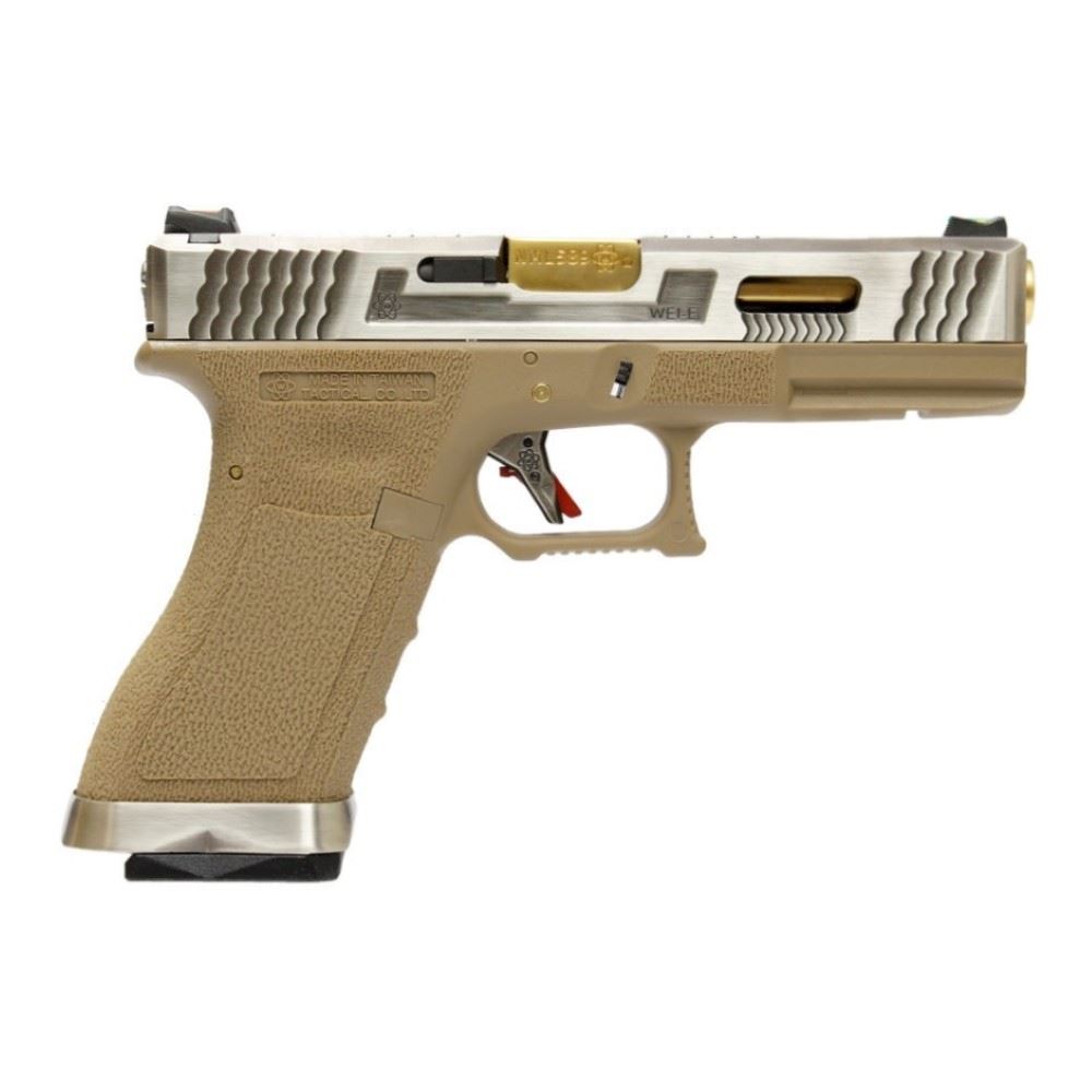 WE PISTOLA A GAS HI-CAPA 6.0 IREX NERA / GOLD BARREL (WH18A2-BKGD) Green Gas  - Antica Porta del Titano: armeria a San Marino e softair shop online