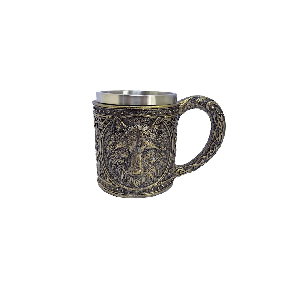 Boccale Vikingo Drakkar In Bronzo E Acciaio Inox – 15 Cm Nemesis Now