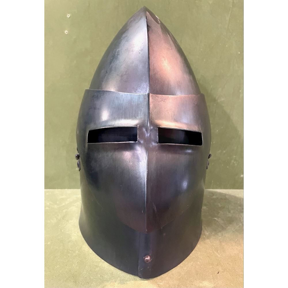 Elmo normanno in ferro con visiera IX-XIII secolo medievale adulto ...