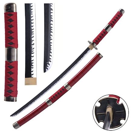 Katana Cosplay in legno lama bamboo One Piece Roronoa Zoro Sandai Kitetsu  100 cm Fumetti e Manga - Antica Porta del Titano: armeria a San Marino e  softair shop online