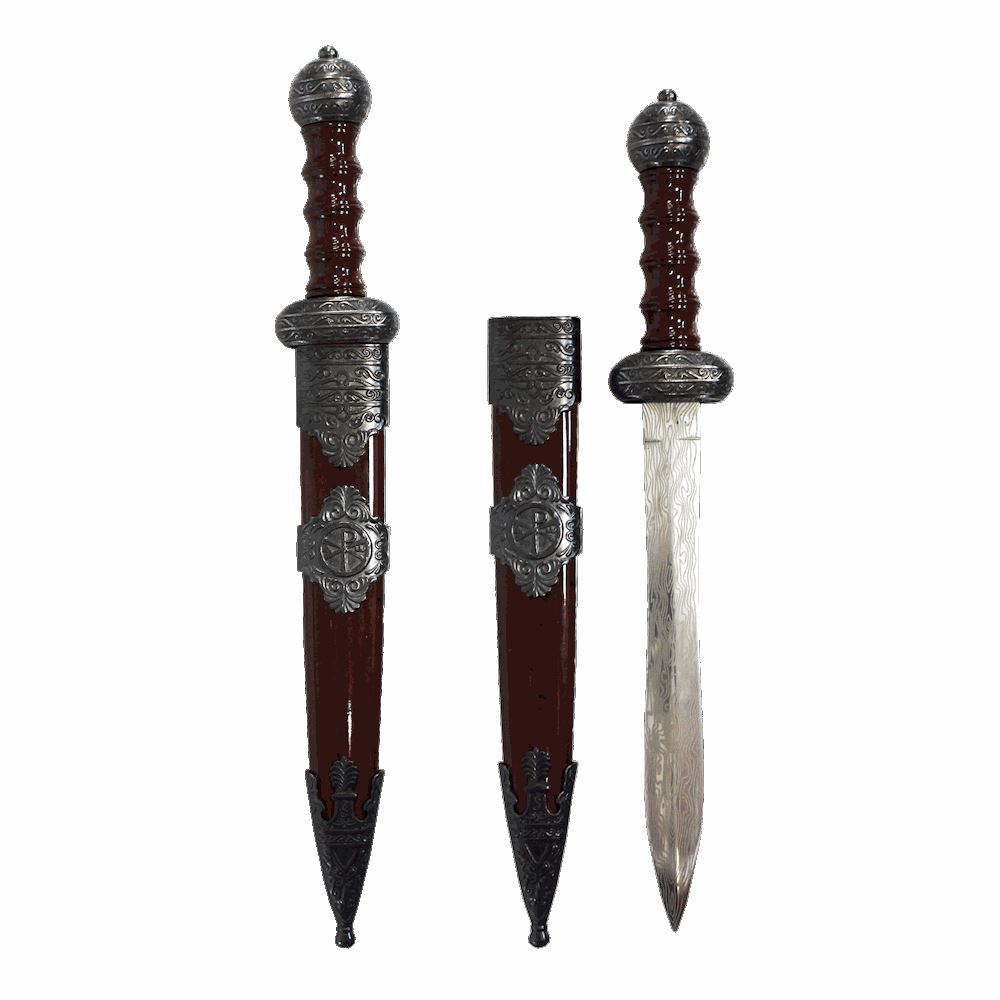 Pugnale Romano Decorativo Con Fodero In Finto Legno ⚔️ Negozio Medievale - Foto 6
