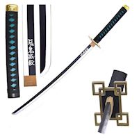 Katana In Bambù Giyu Tomioka – Lama Non Affilata, Fodero In Legno, Per Cosplay E Collezione, 96 Cm
