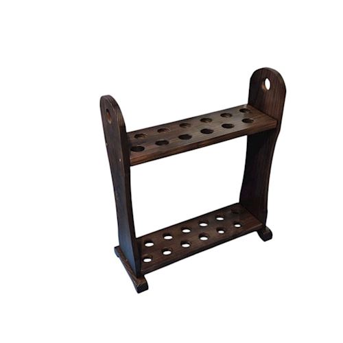 Supporto Per Katana E Spade In Legno Nero – Espositore A 1 Strato, Dimensioni 34x14x7 Cm
