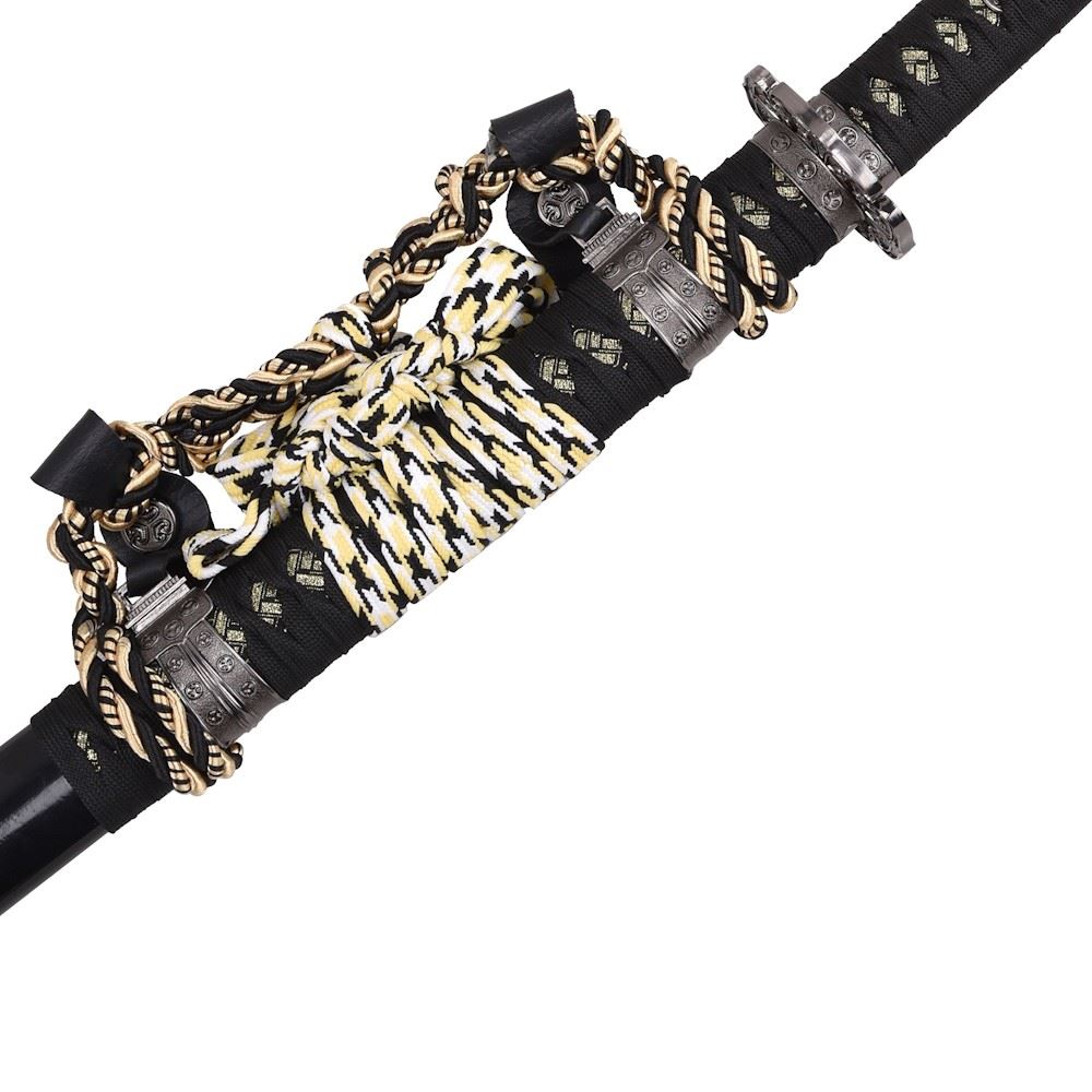 KATANA TRADIZIONALE GIAPPONESE ORNAMENTALE 95CM NERA (ZS730BK