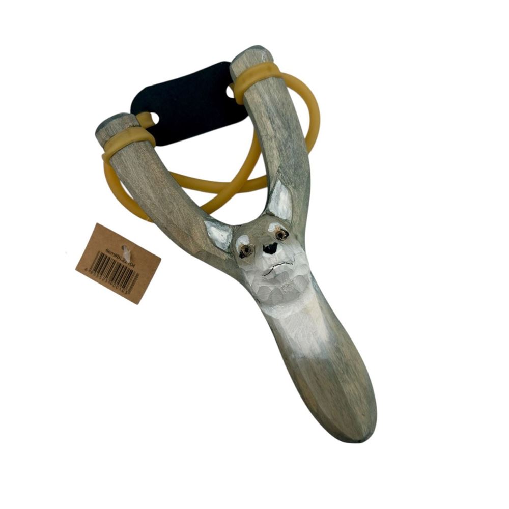 Idea regalo con fionda in legno, set di fionda con palline