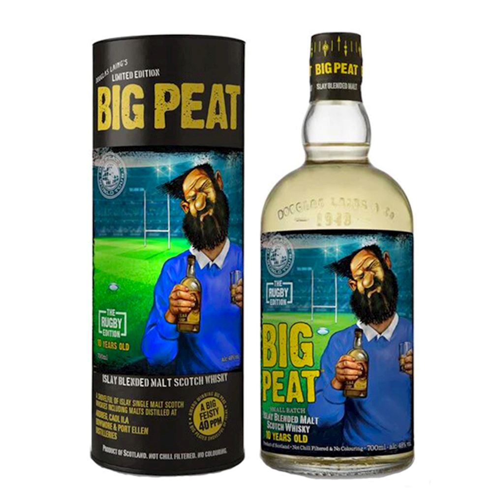Big Peat 10 Years Old Rugby Limited Edition Whisky - Babo Wine