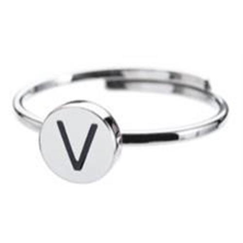 anello-acciaio-lettera-v