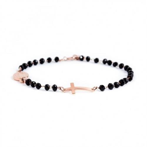 bracciale-rosario-cristalli-neri-acciaio-ros