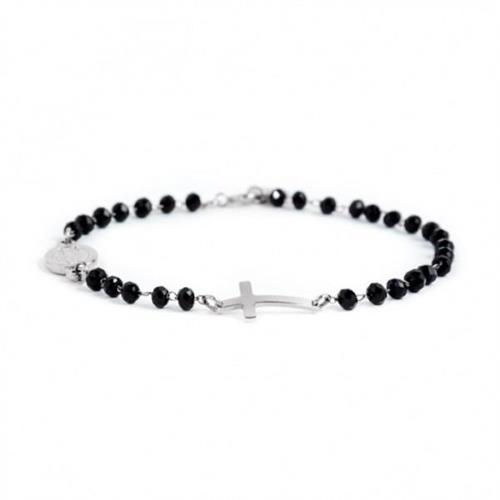 bracciale-rosario-cristalli-neri-acciaio