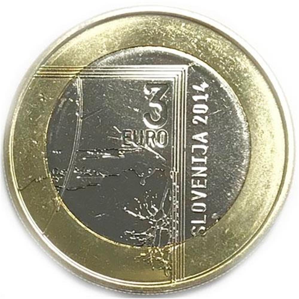 3 euro Slovenia 2014 Janez Puhar Slovenia - Euro commemorativi, monete e  francobolli rari - EuroAnticaPorta