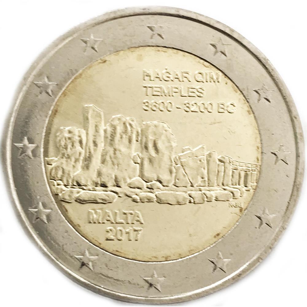 2 euro Malta 2017 UNESCO: Hagar Qim Malta - Euro commemorativi, monete e  francobolli rari - EuroAnticaPorta