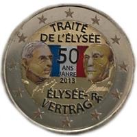 2 euro Francia 2013 Trattato dell'Eliseo colorata Colorati - Euro  commemorativi, monete e francobolli rari - EuroAnticaPorta