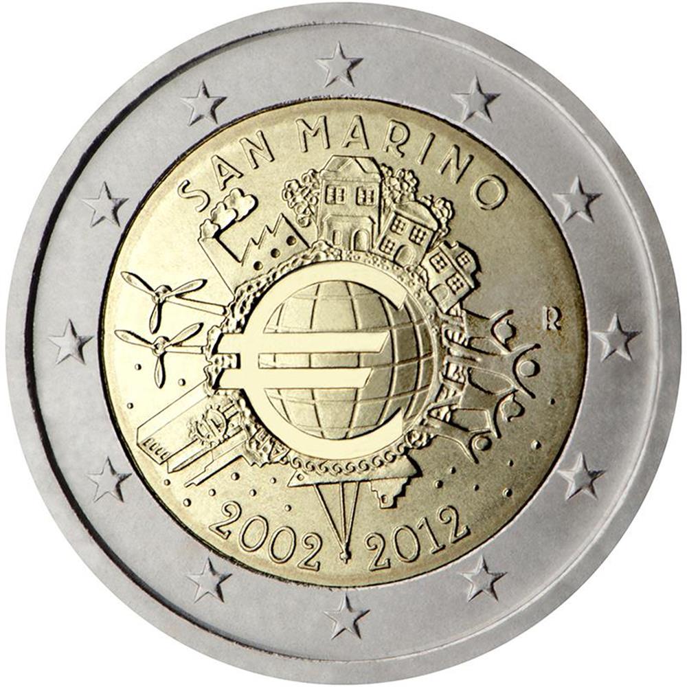 2 euro San Marino 2012 UME decennale unione monetaria folder San Marino - Euro  commemorativi, monete e francobolli rari - EuroAnticaPorta
