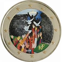 2 euro Francia 2019 30° anniversario dalla caduta del muro di Berlino  colorata Colorati - Euro commemorativi, monete e francobolli rari -  EuroAnticaPorta