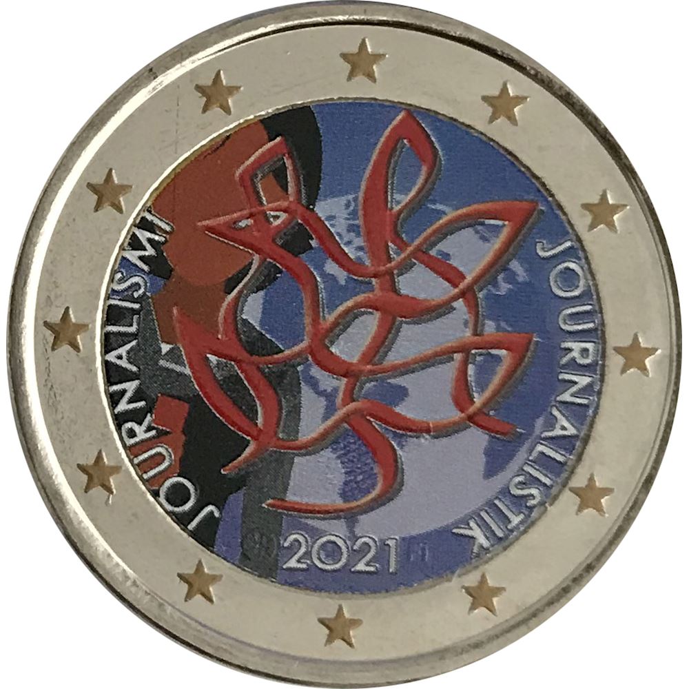 2 euro Finlandia 2021 Giornalismo e comunicazione colorata Colorati Euro commemorativi,
