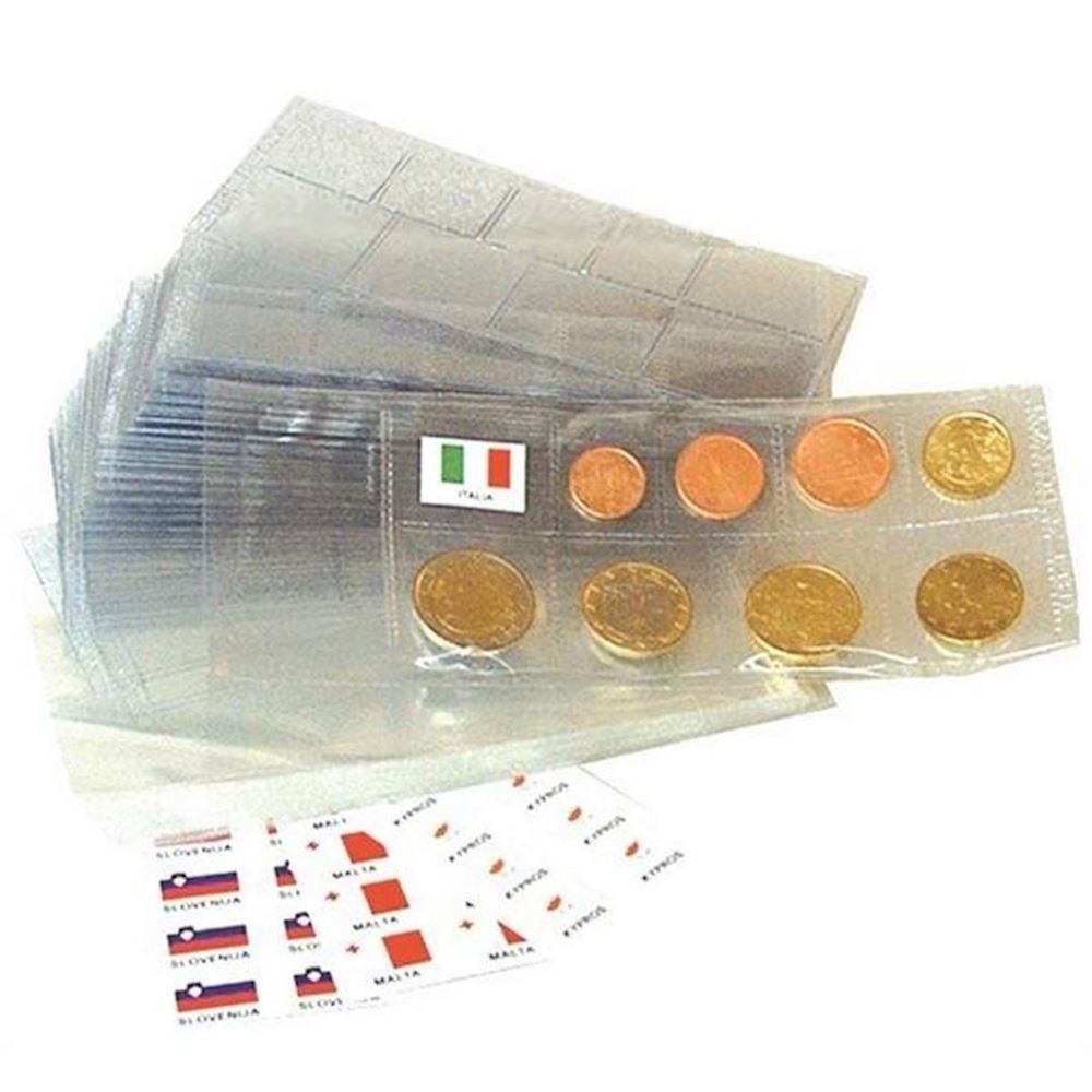 1 Euro Blister 8 pezzi con custodia per collezionare e conservare monete  Cursori Seriette - Euro commemorativi, monete e francobolli rari -  EuroAnticaPorta